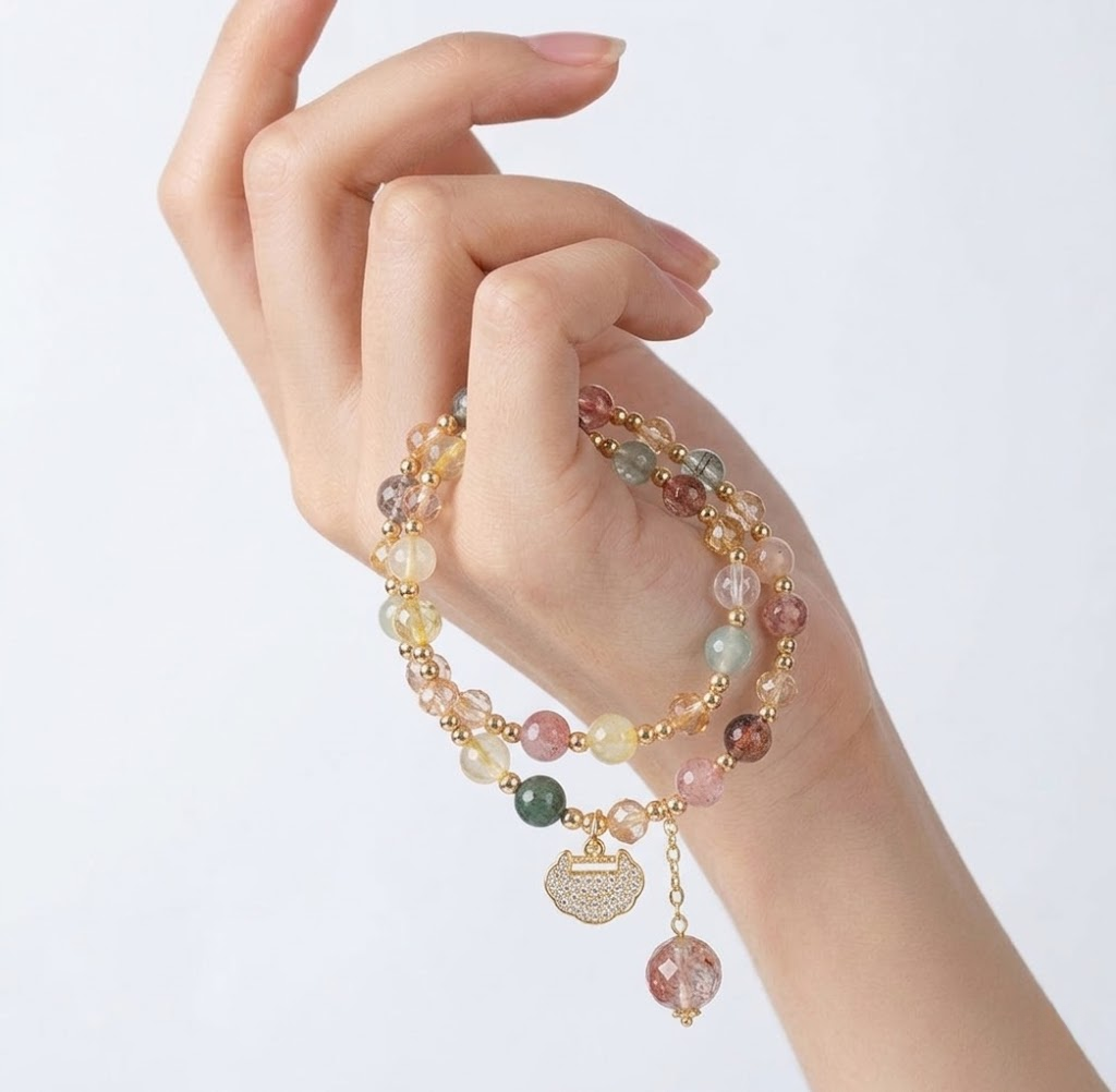 Double-Layer Gemstone Bracelet