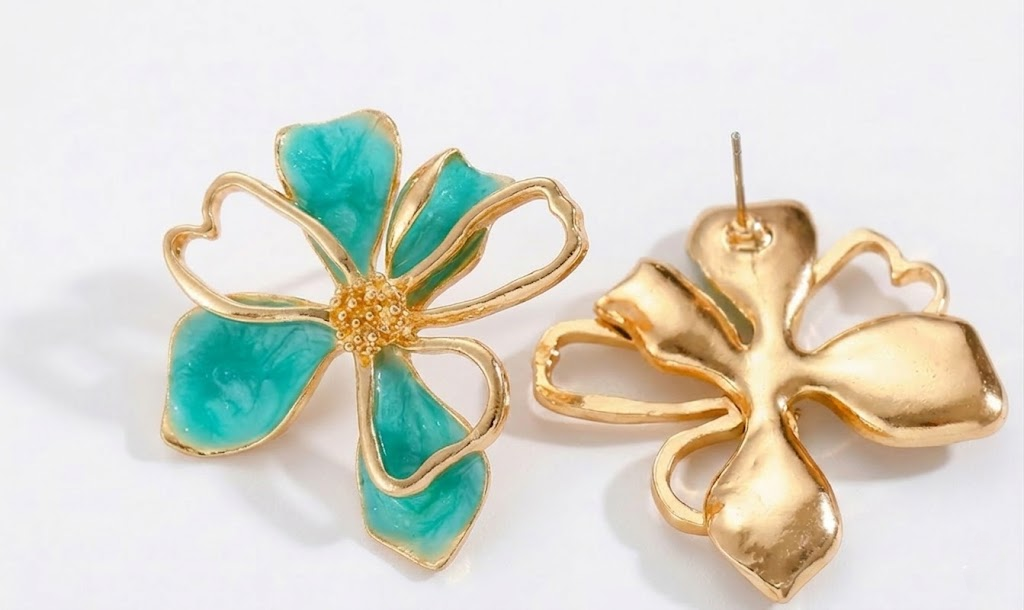 Double-Layer Petal Stud Earrings