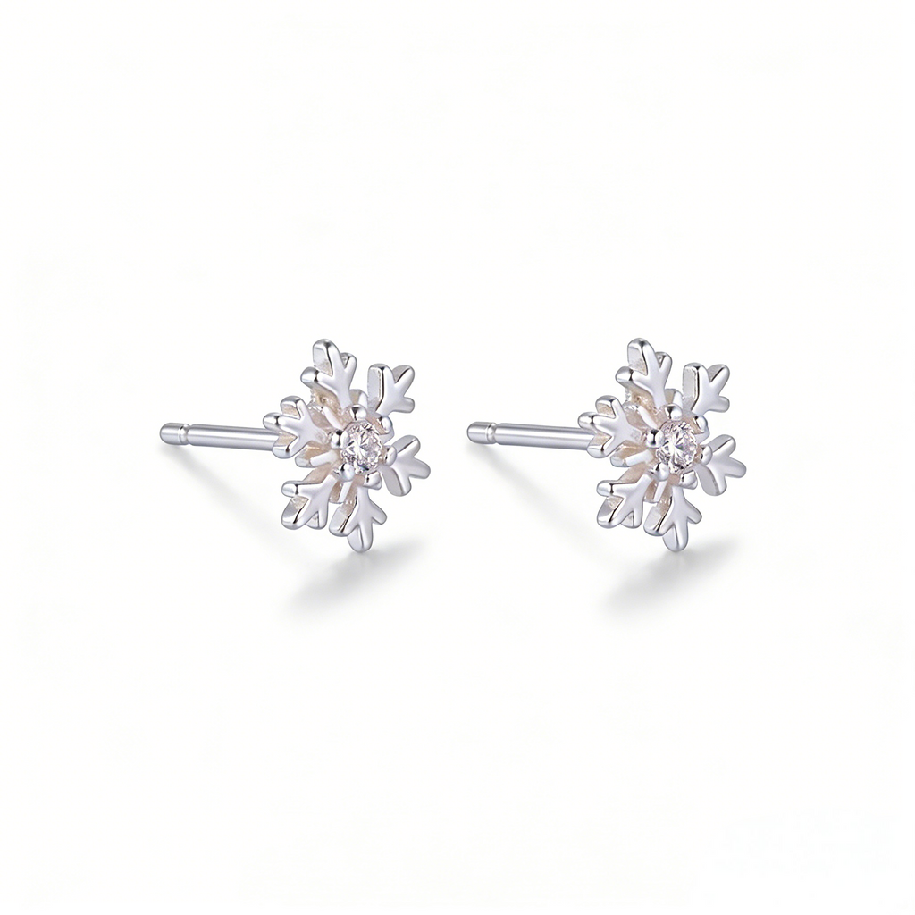 Snowflake Helix Stud Earring