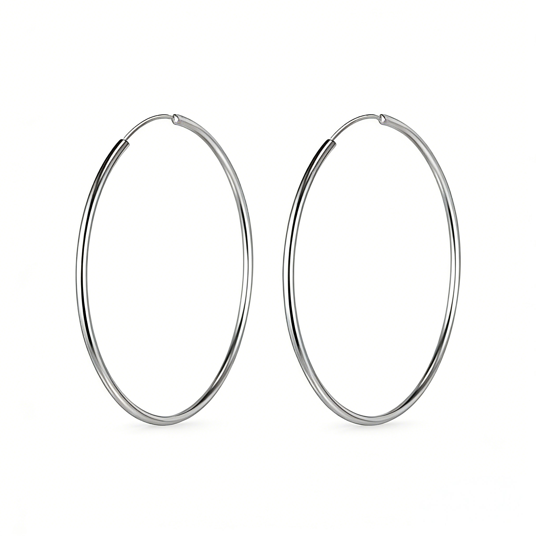 Round Hoop Earrings