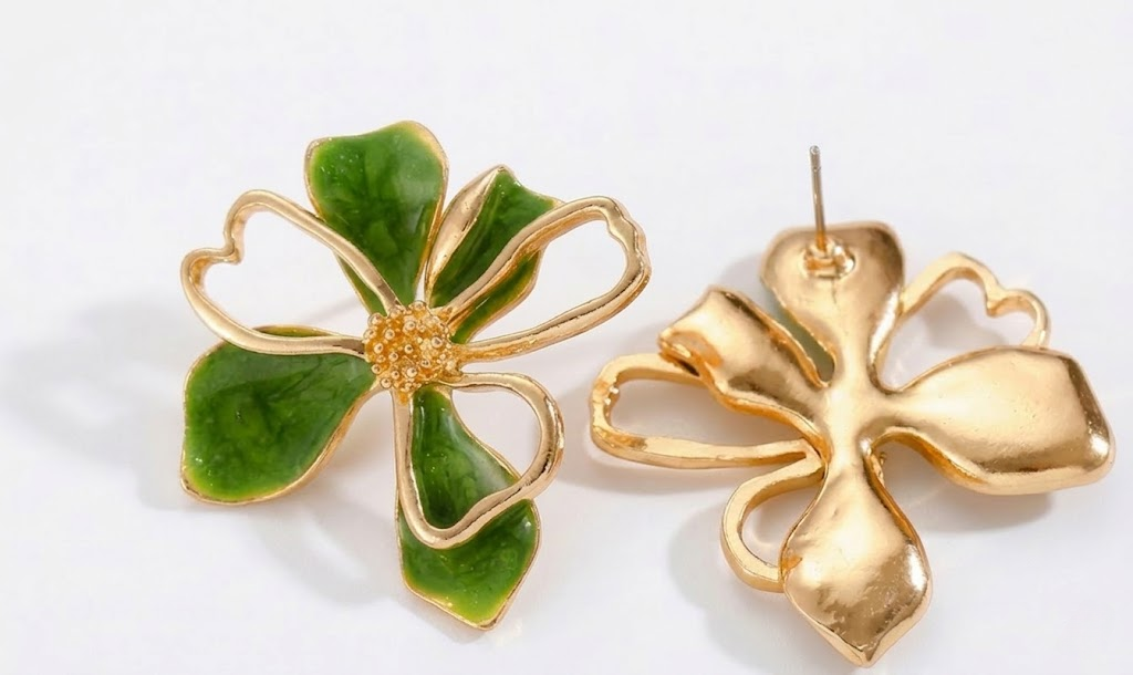 Double-Layer Petal Stud Earrings