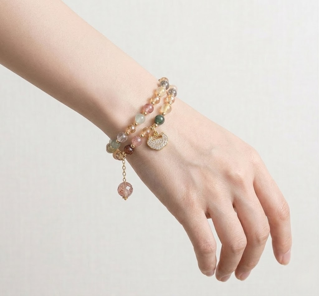 Double-Layer Gemstone Bracelet