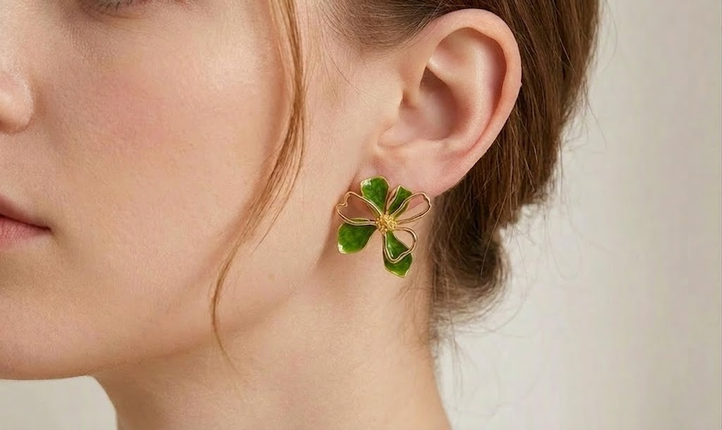 Double-Layer Petal Stud Earrings
