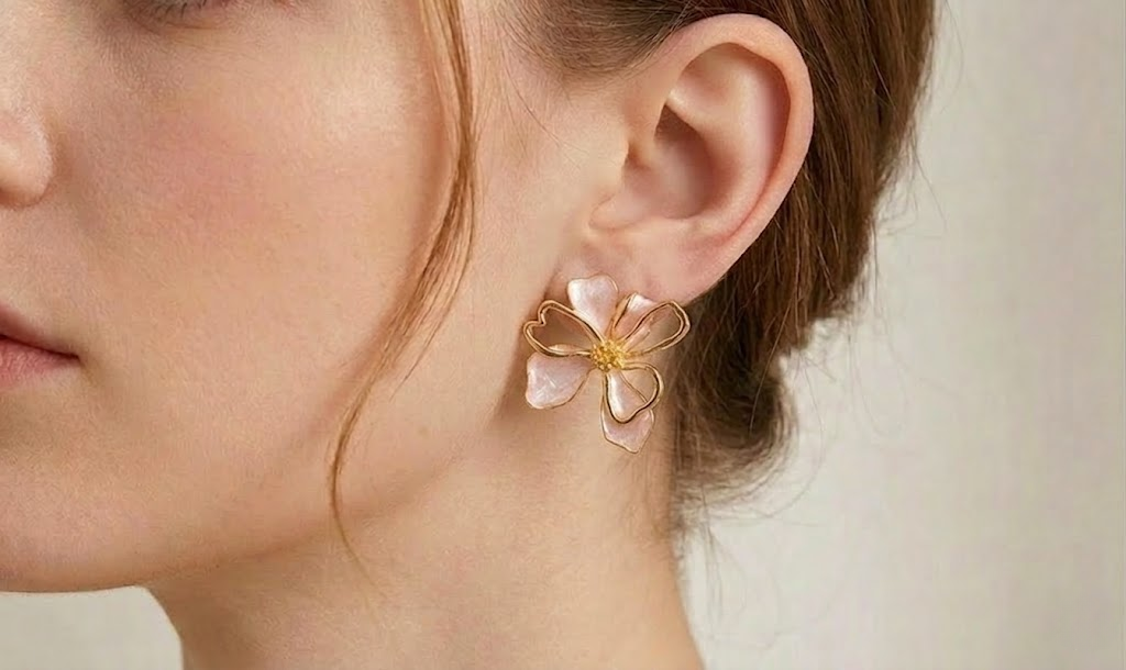 Double-Layer Petal Stud Earrings
