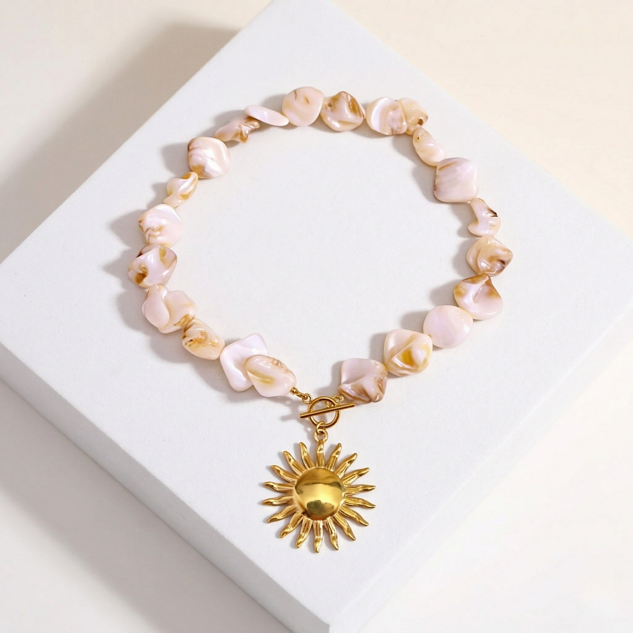 Radiant Solar Shell Necklace