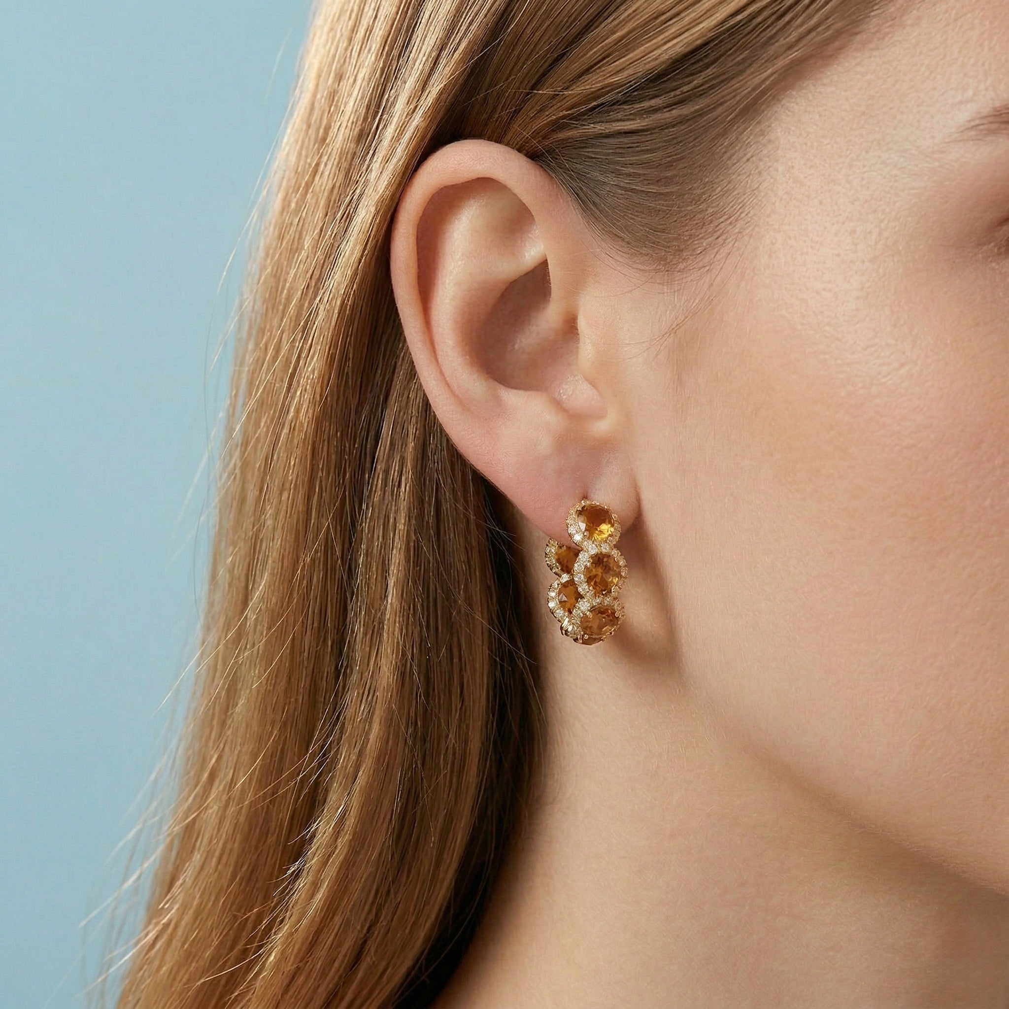 Vintage Zircon Earrings