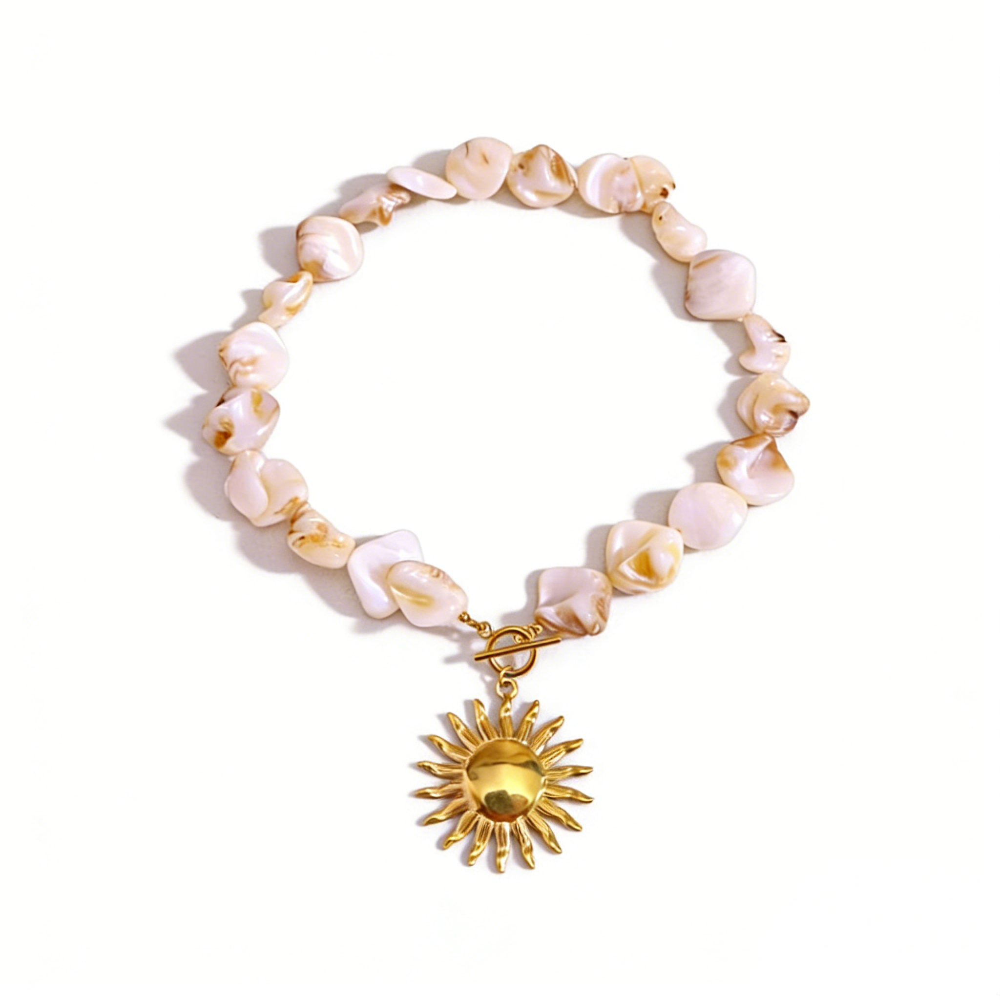Radiant Solar Shell Necklace