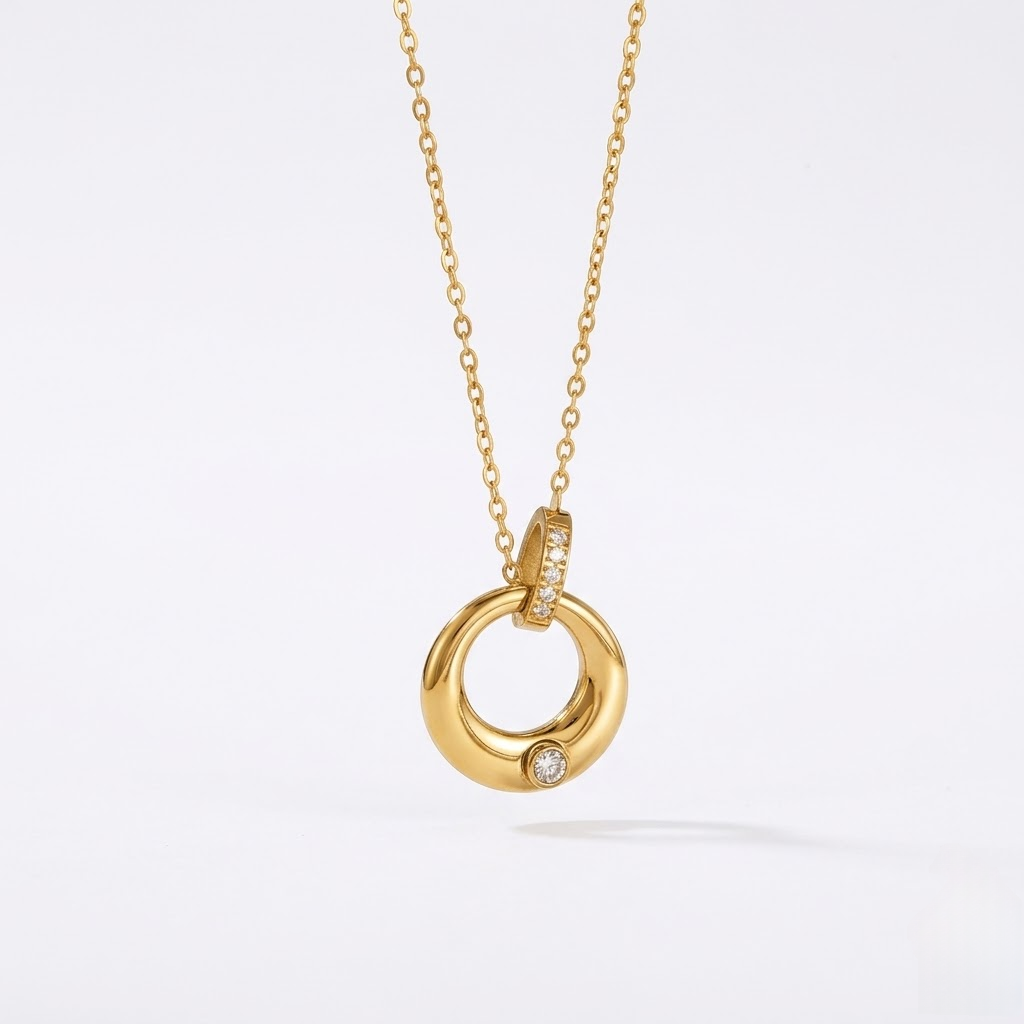 Double-Ring Pendant Necklace