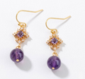 Lavender Amethyst Drop Earrings
